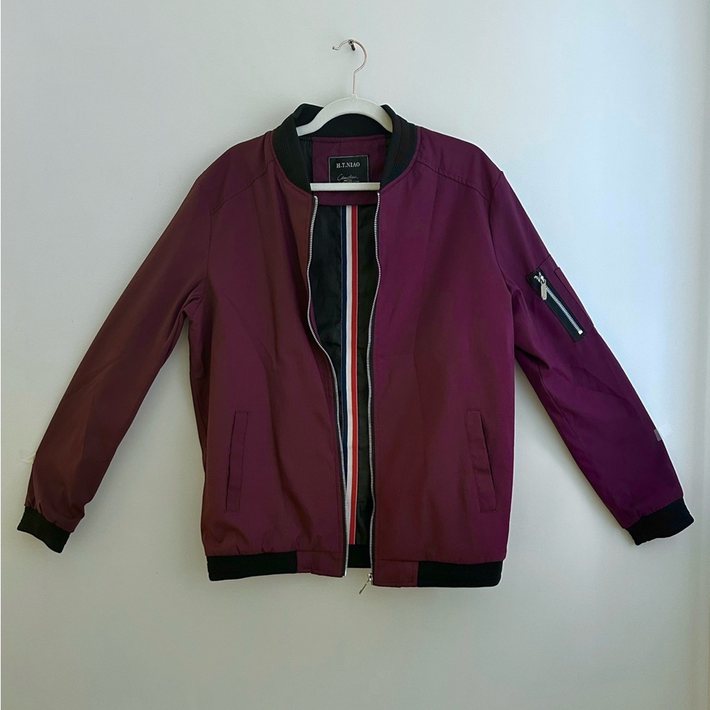Burgundy Bomber Jacket